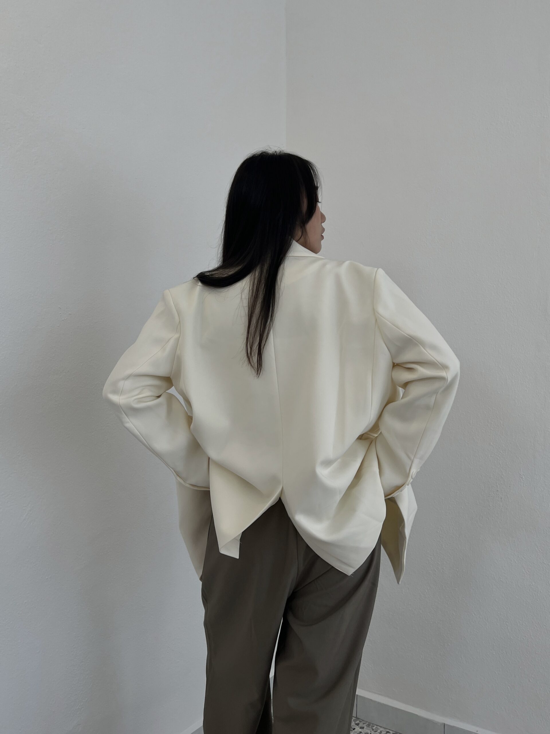 Double Breasted Blazer in Baby Yellow – Bumi Studio