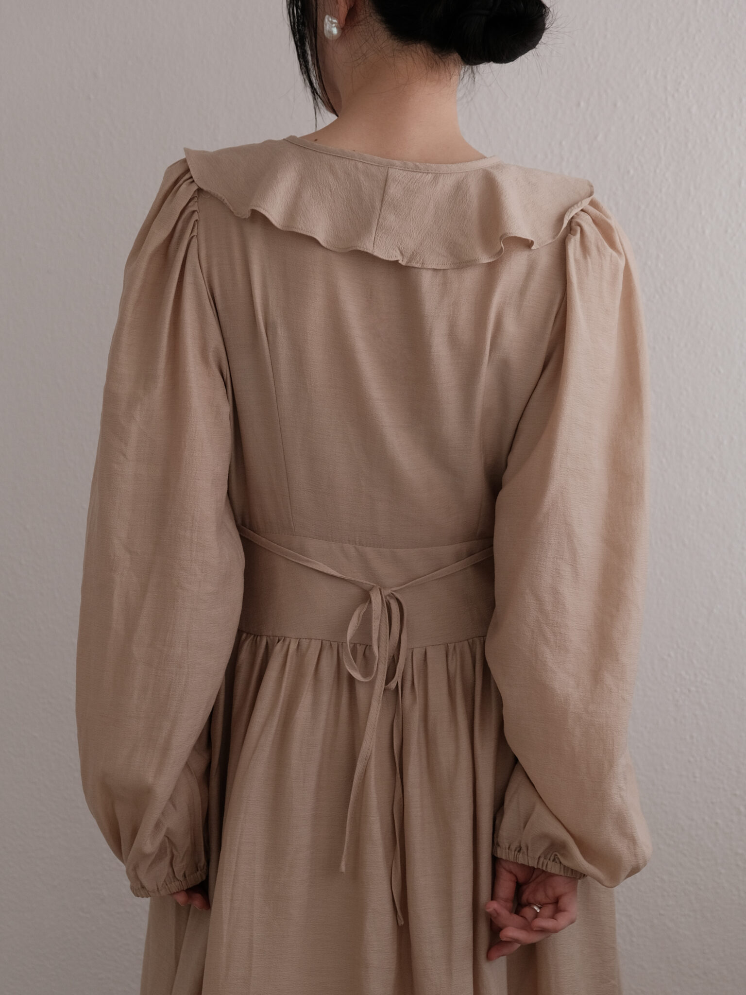 Ruffled Sleeve Corset Dress