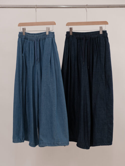 Wide Leg Pants in Dark Denim