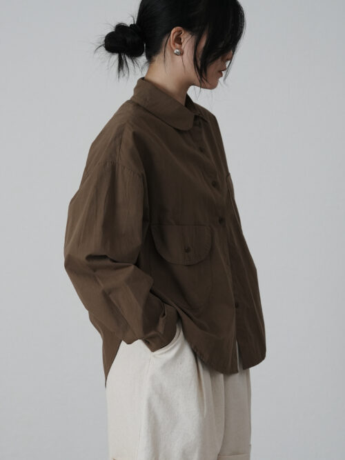 Daybreak Crop Shirt in Army Green