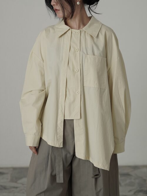 Deconstructed Shirt in Light Khaki